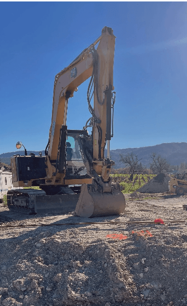 CAT excavator on jobsite