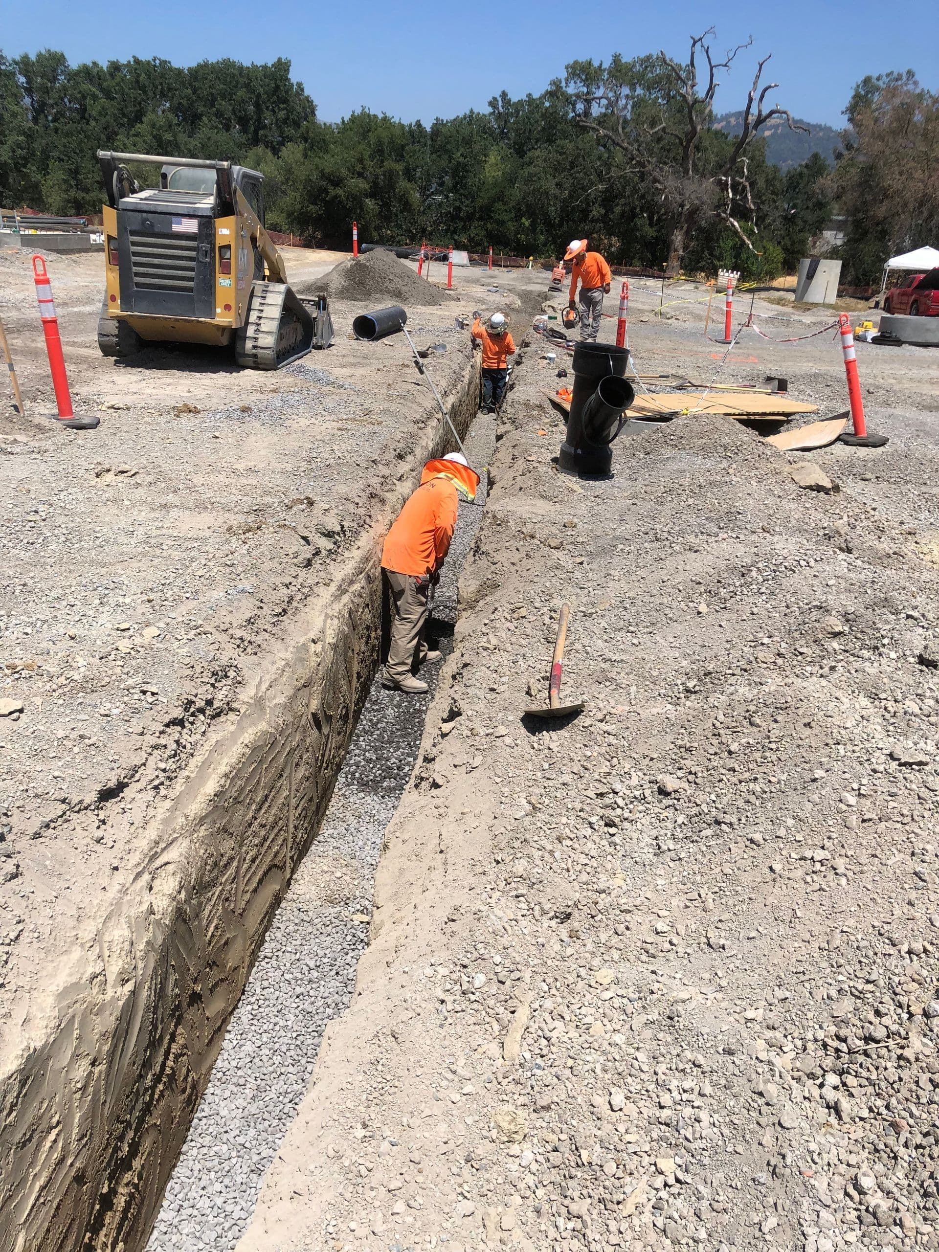 Completed drainage infrastructure