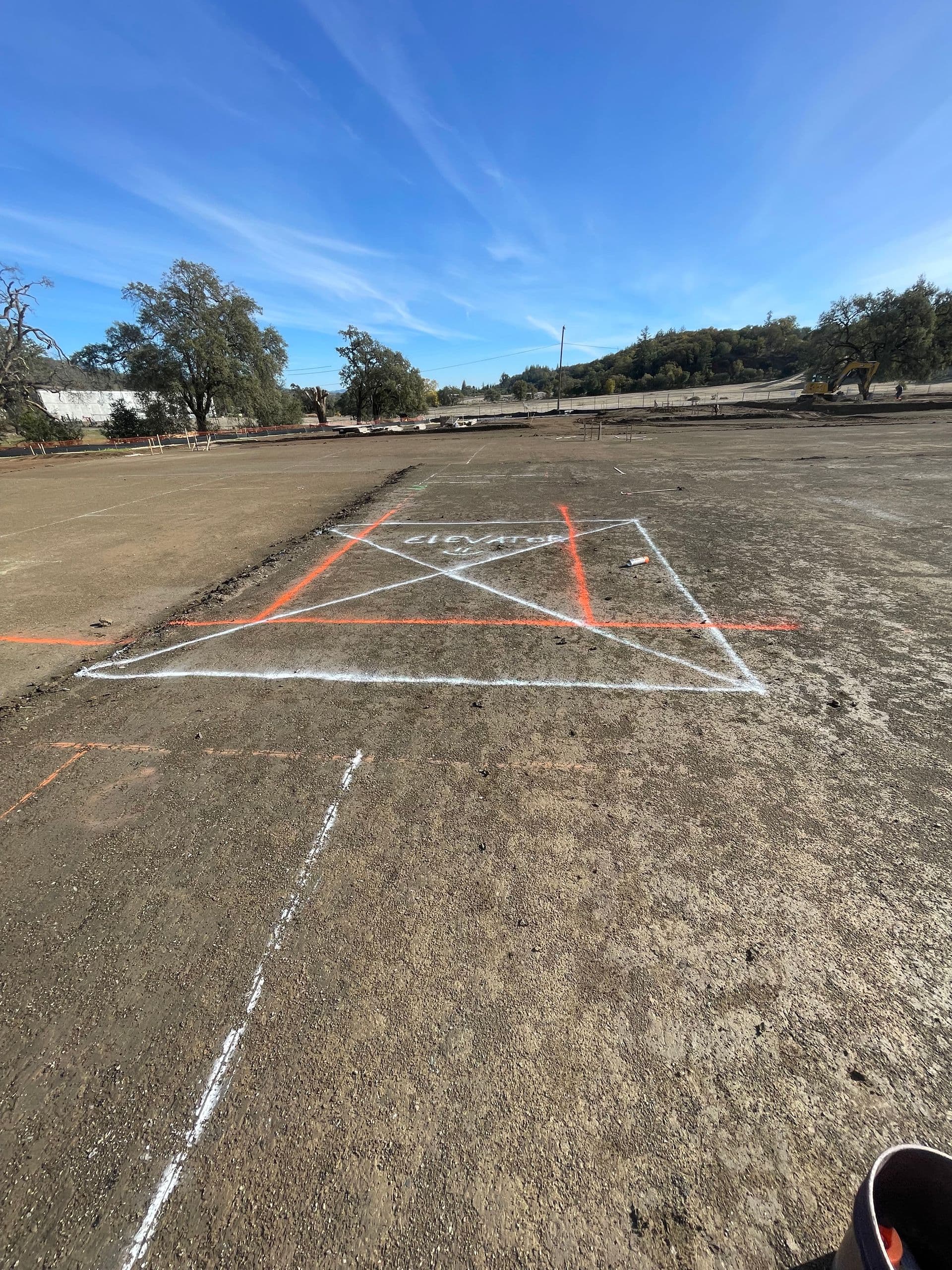 Grading around footings