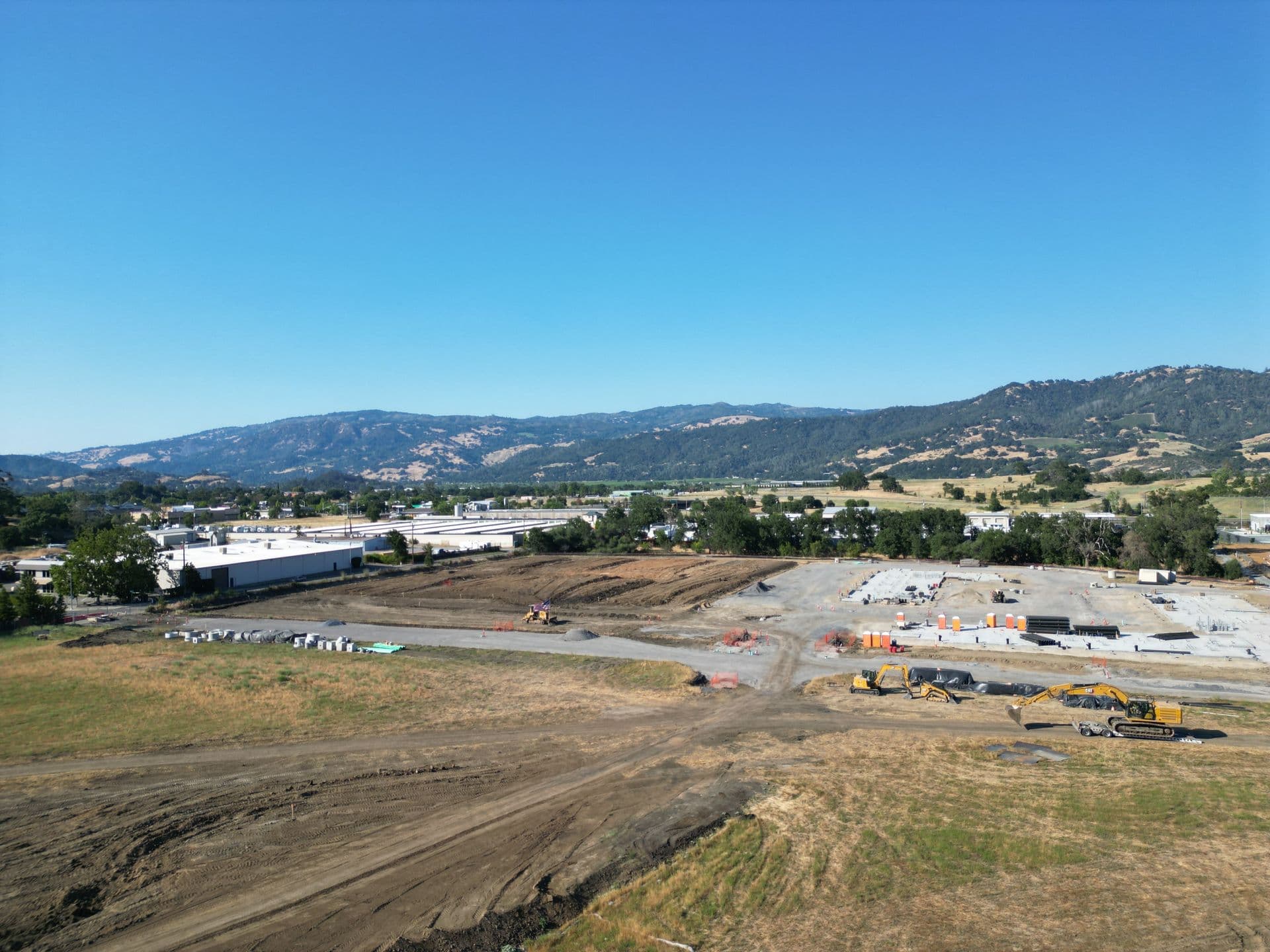 Aerial site progress