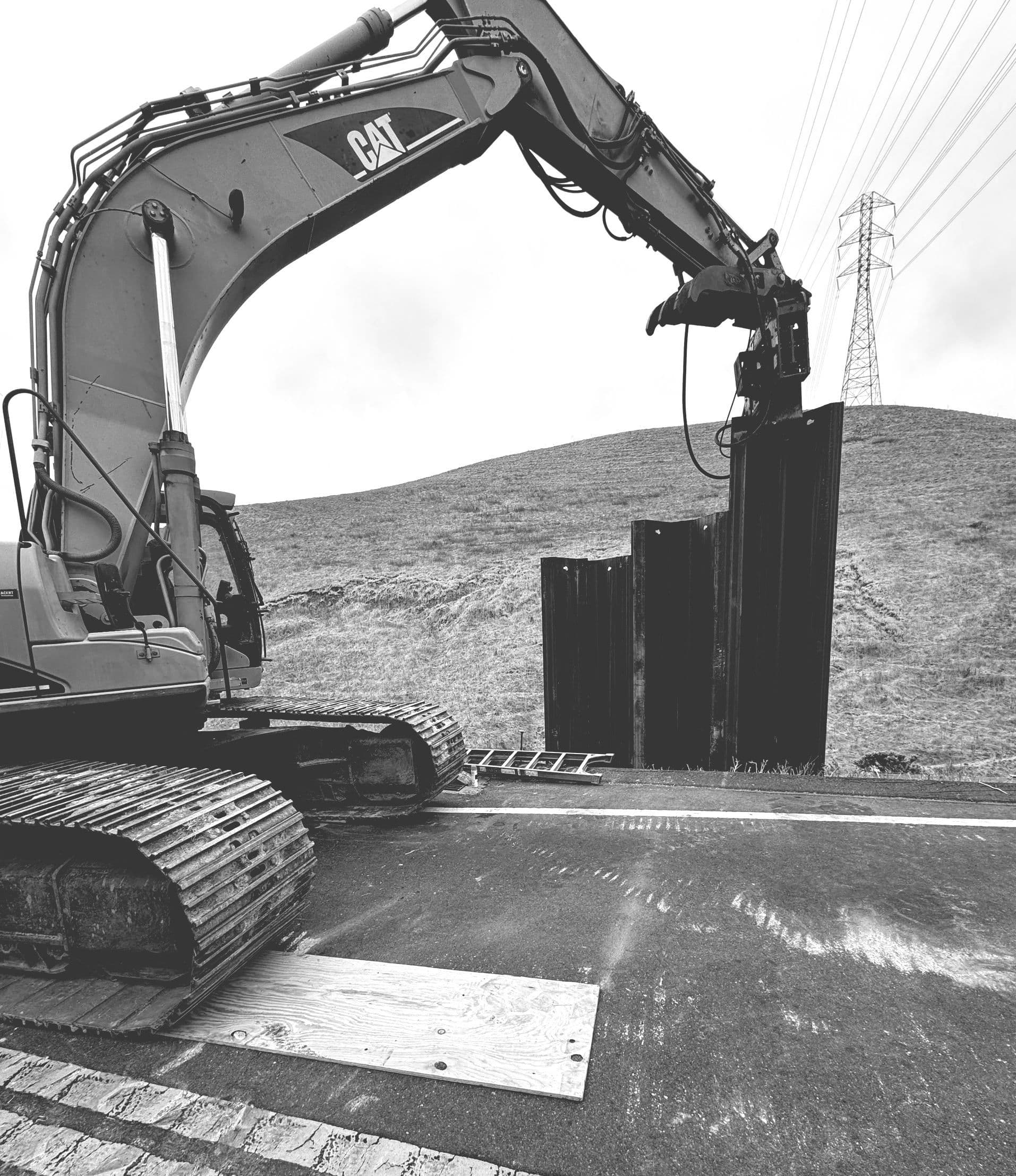 Slope repair progress