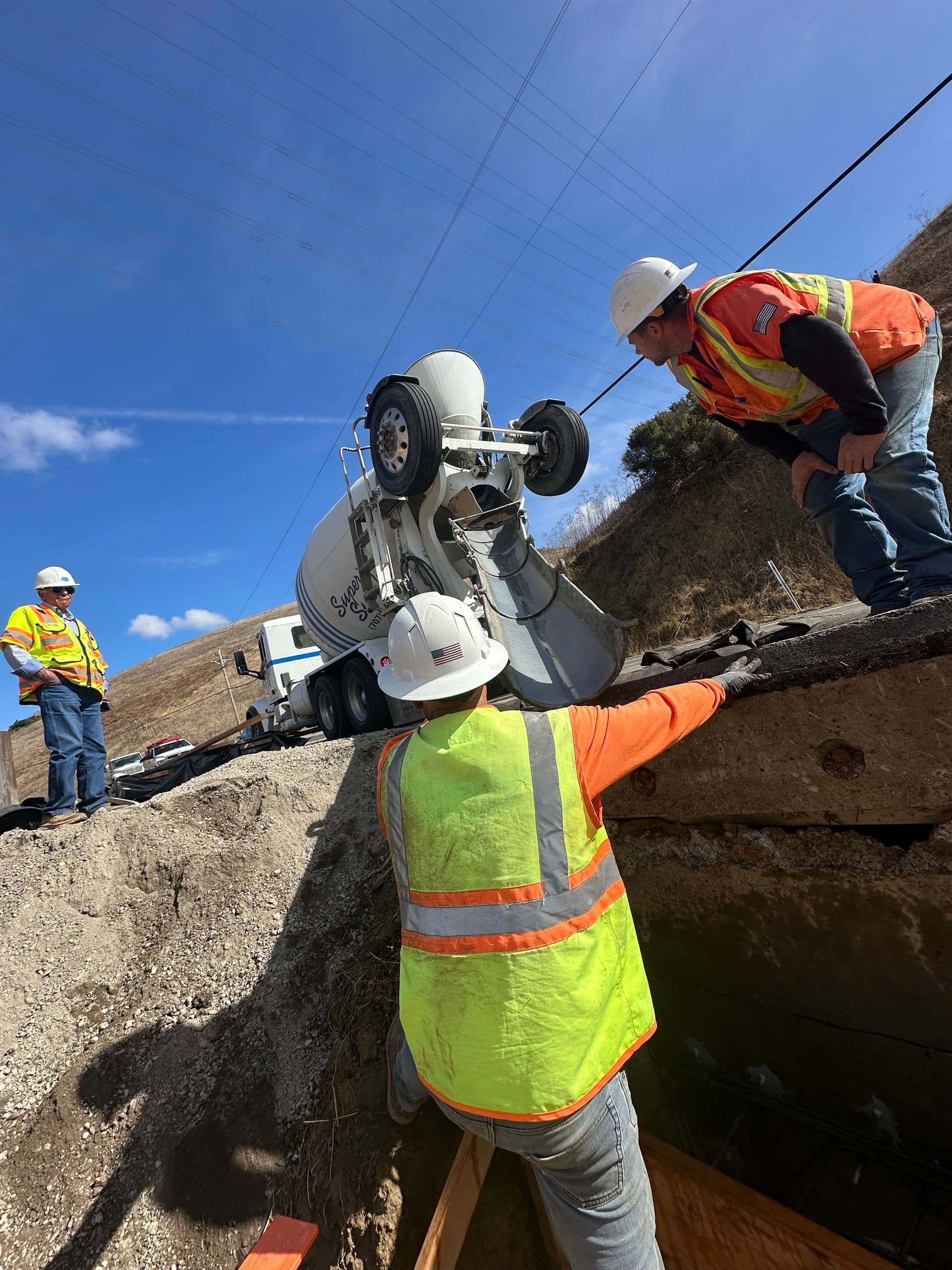 Slope stabilization work