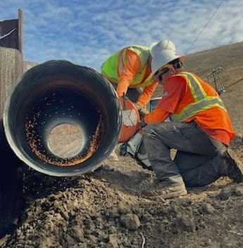 Highway shoulder restored
