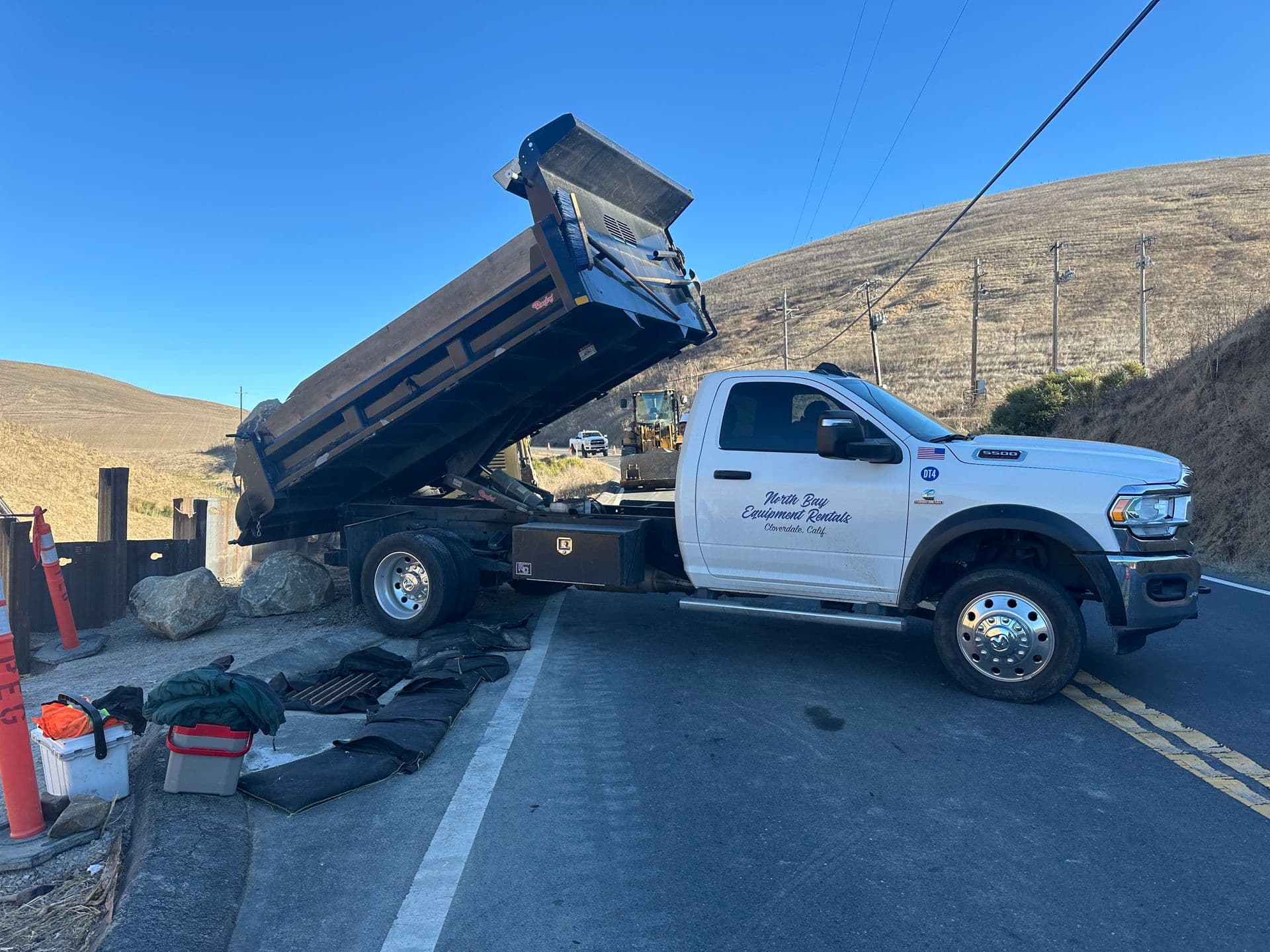 Equipment staging area