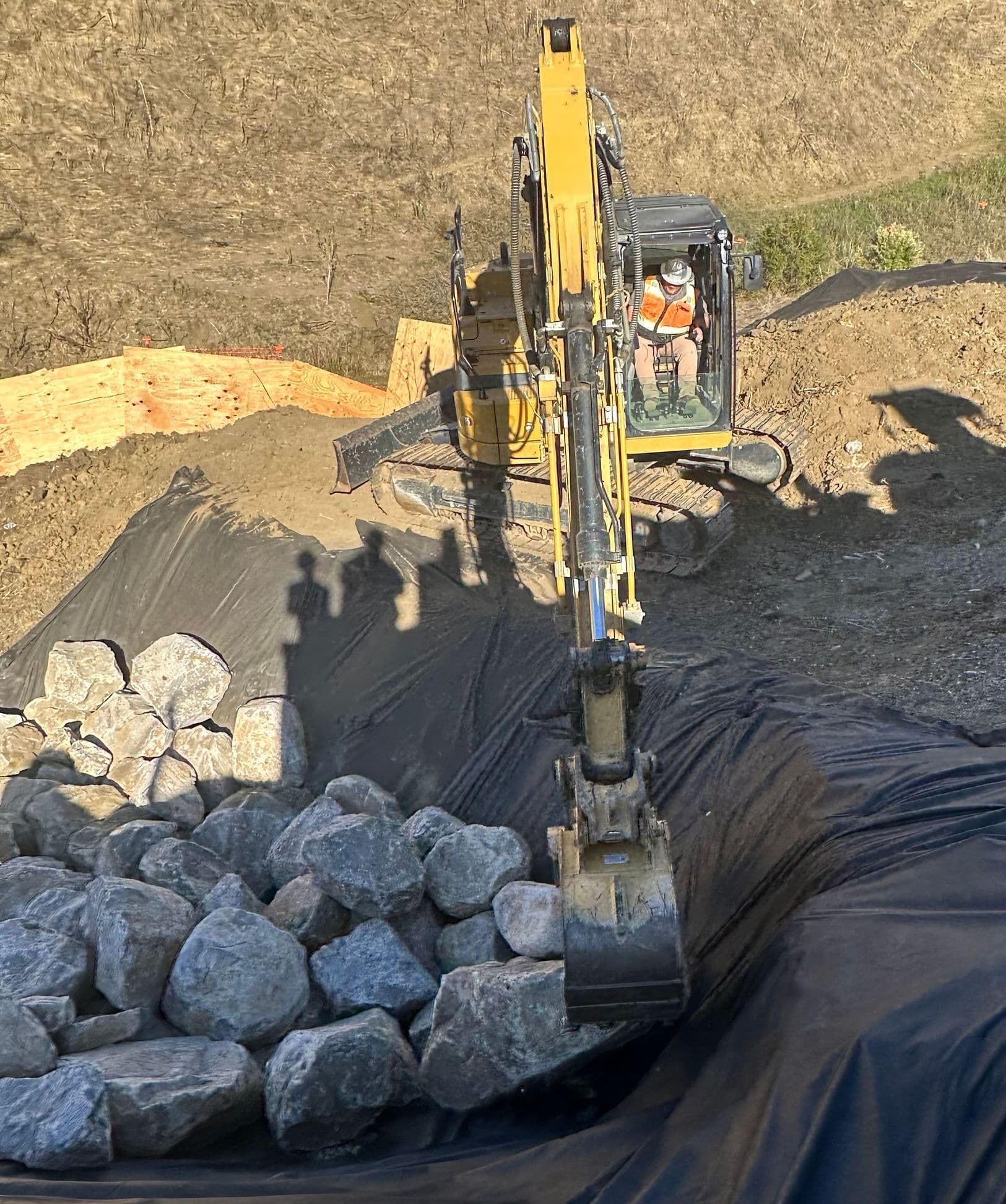 Material placement