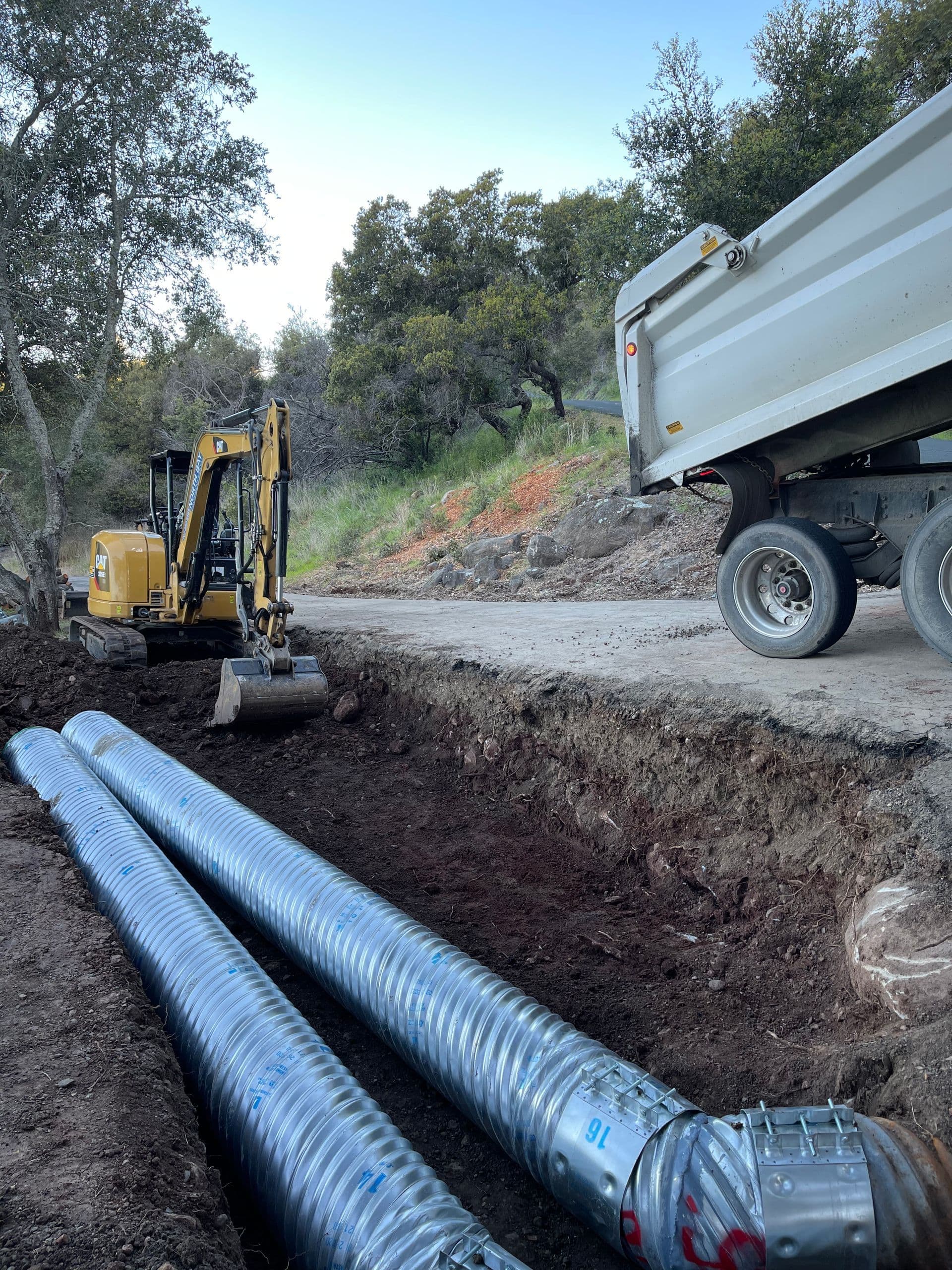 Backfill around culvert