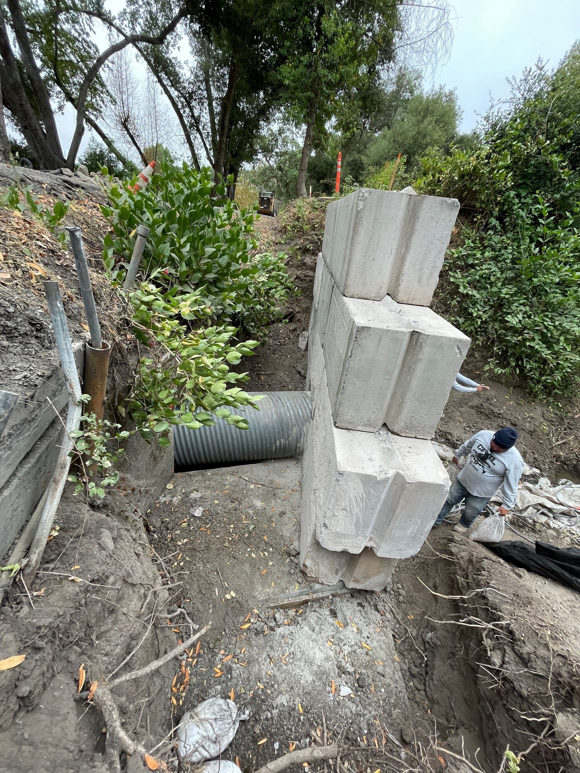 Backfill around new culvert