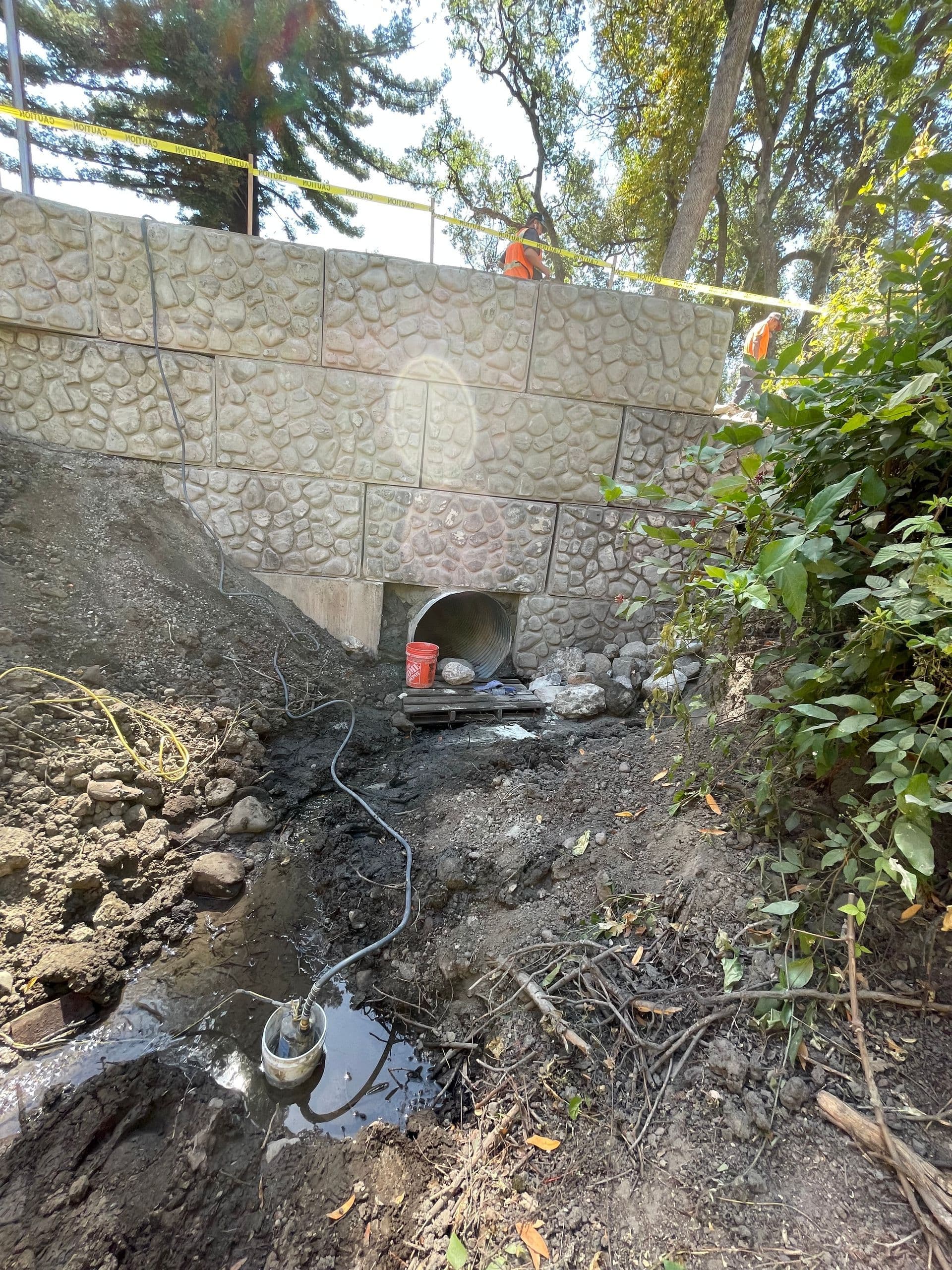 Completed culvert installation