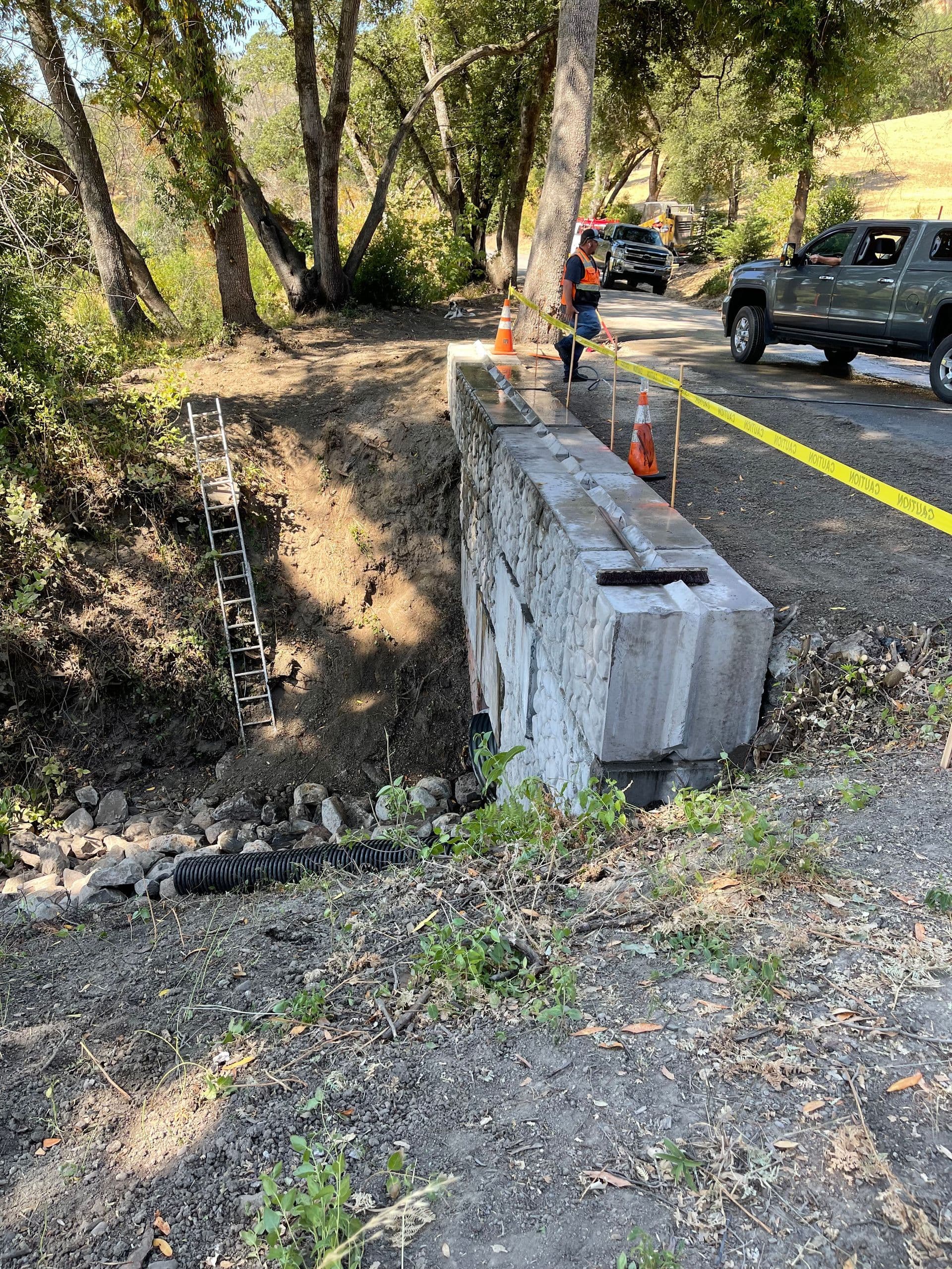 Retaining wall construction