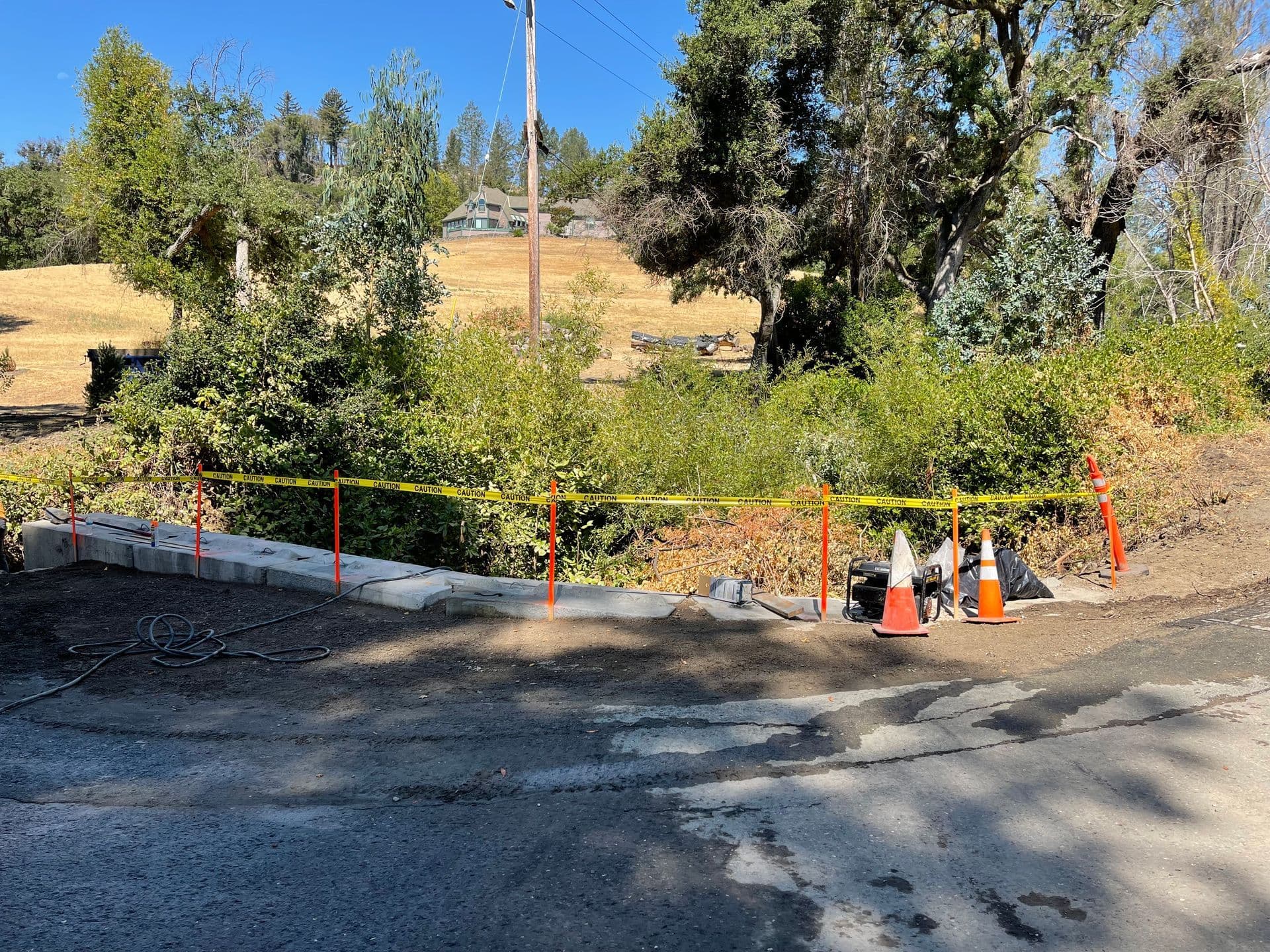 Widened road section