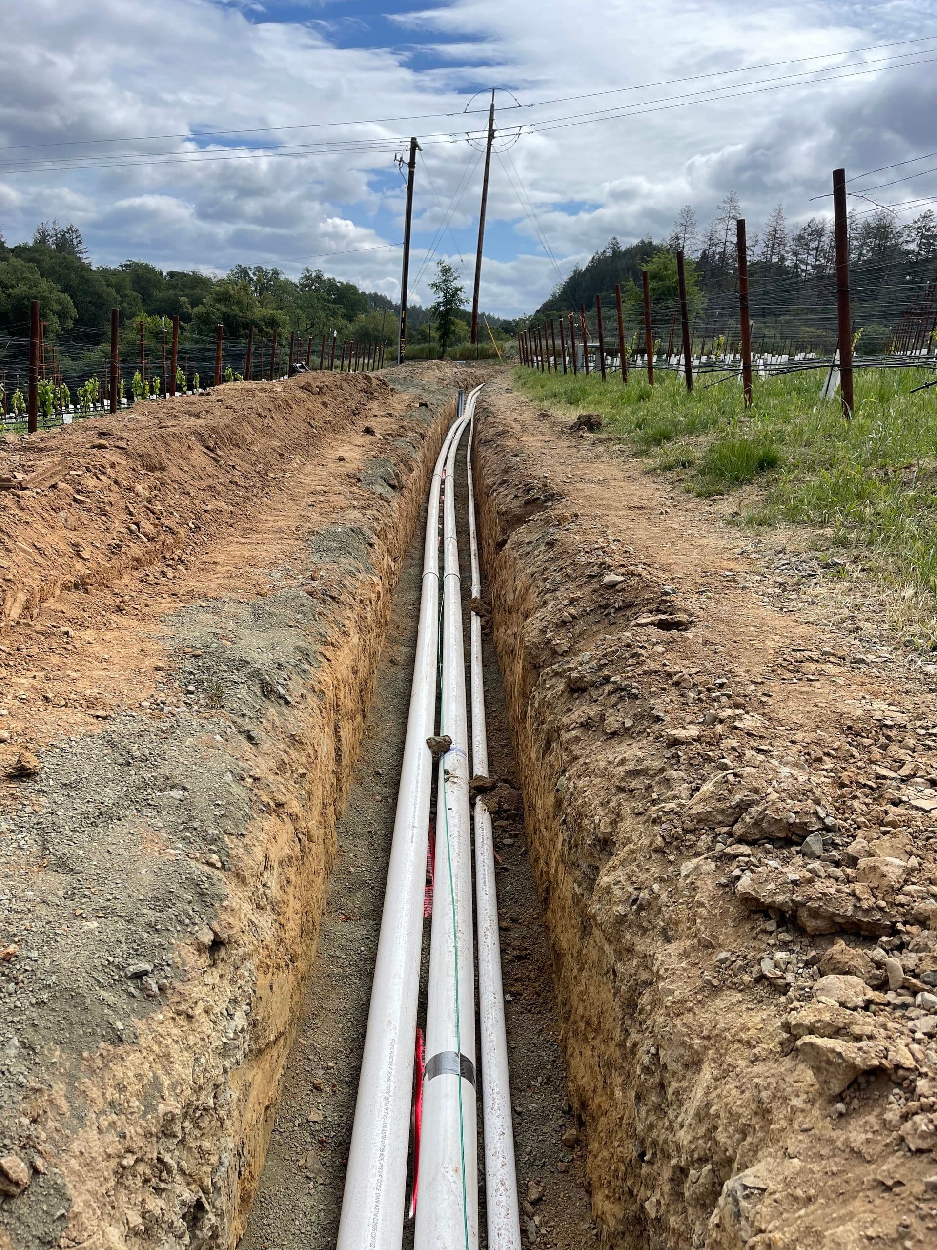 Pipeline trench through ranch