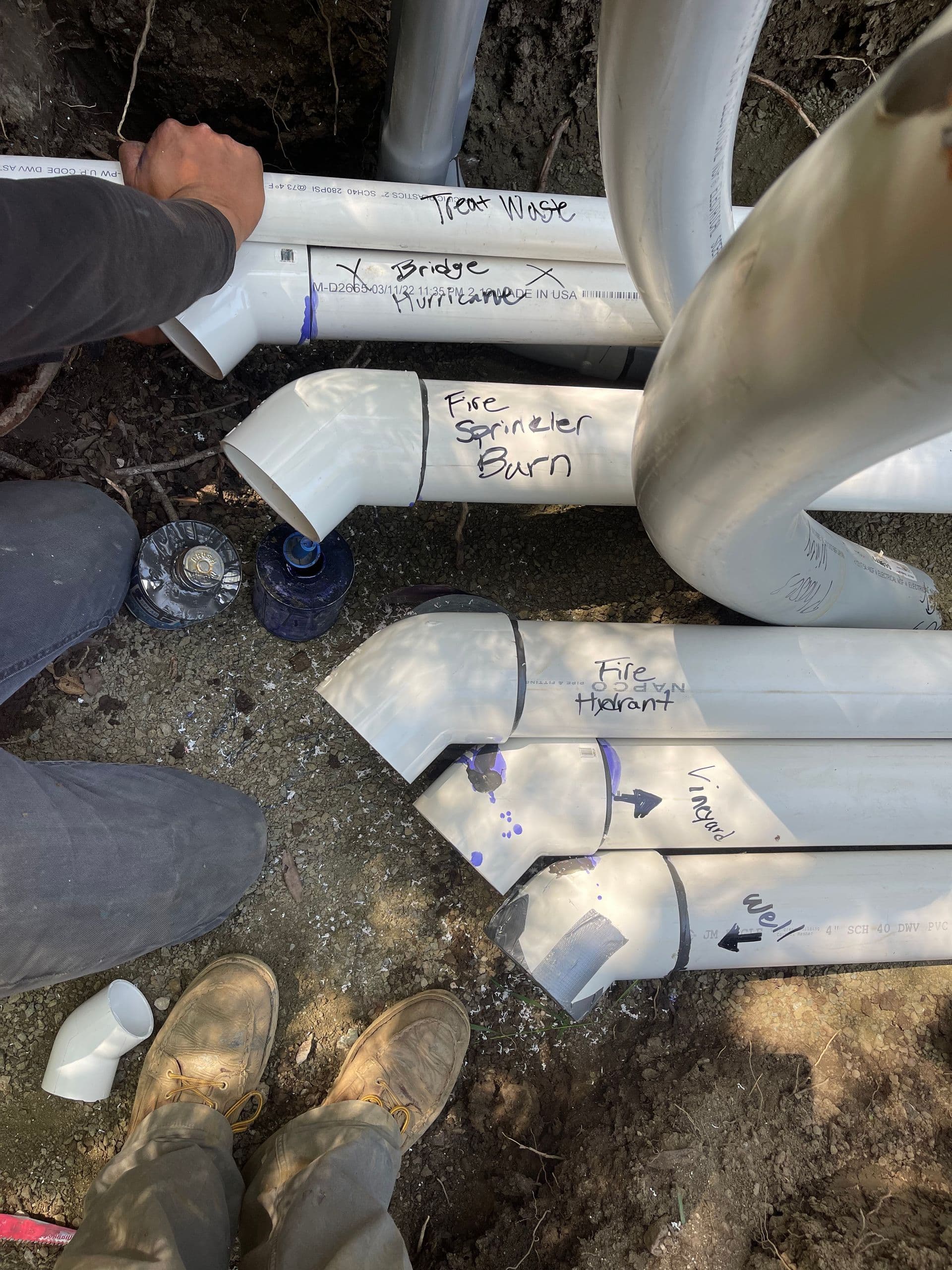 Completed pipeline section