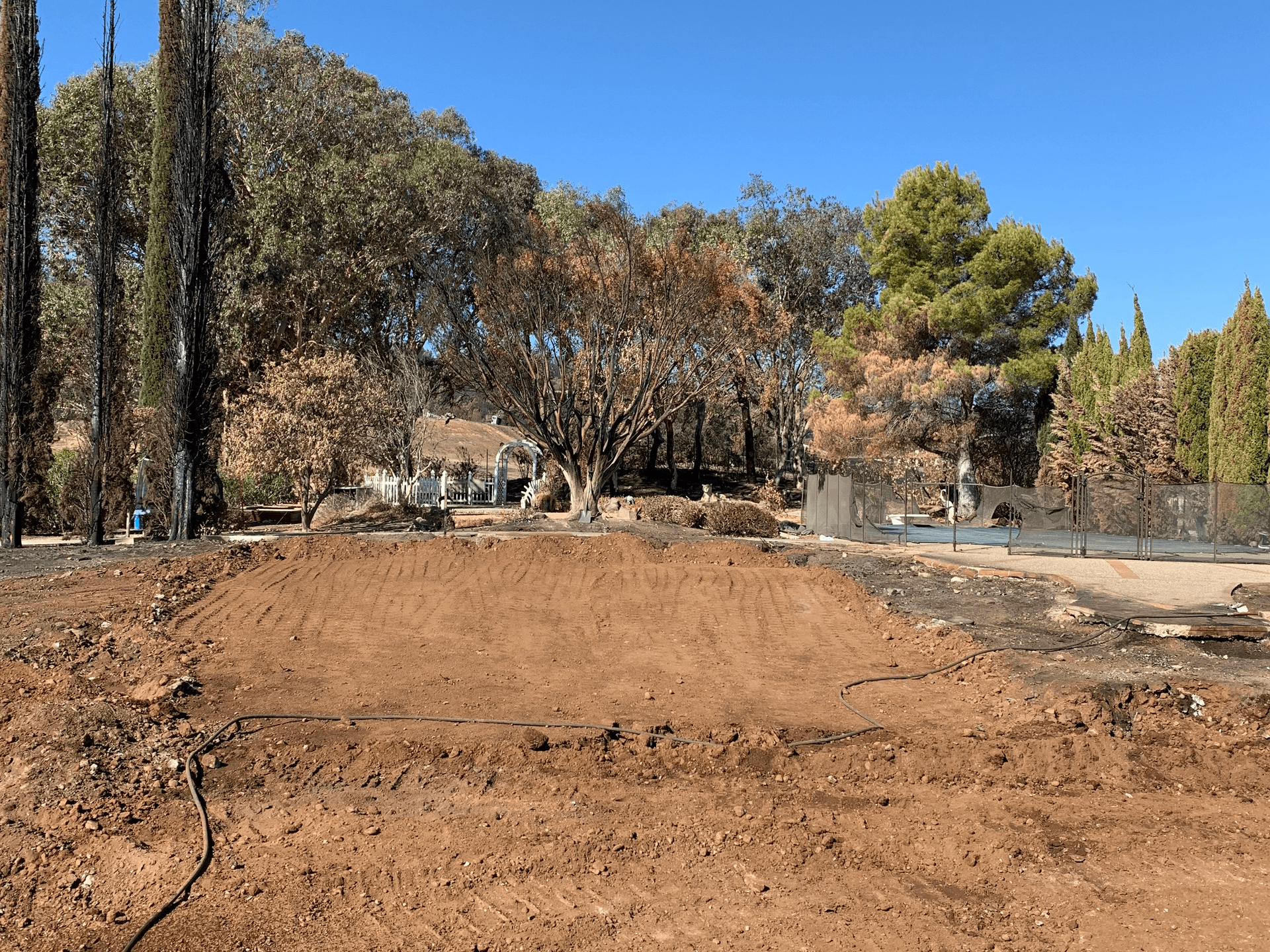 Fire damage area