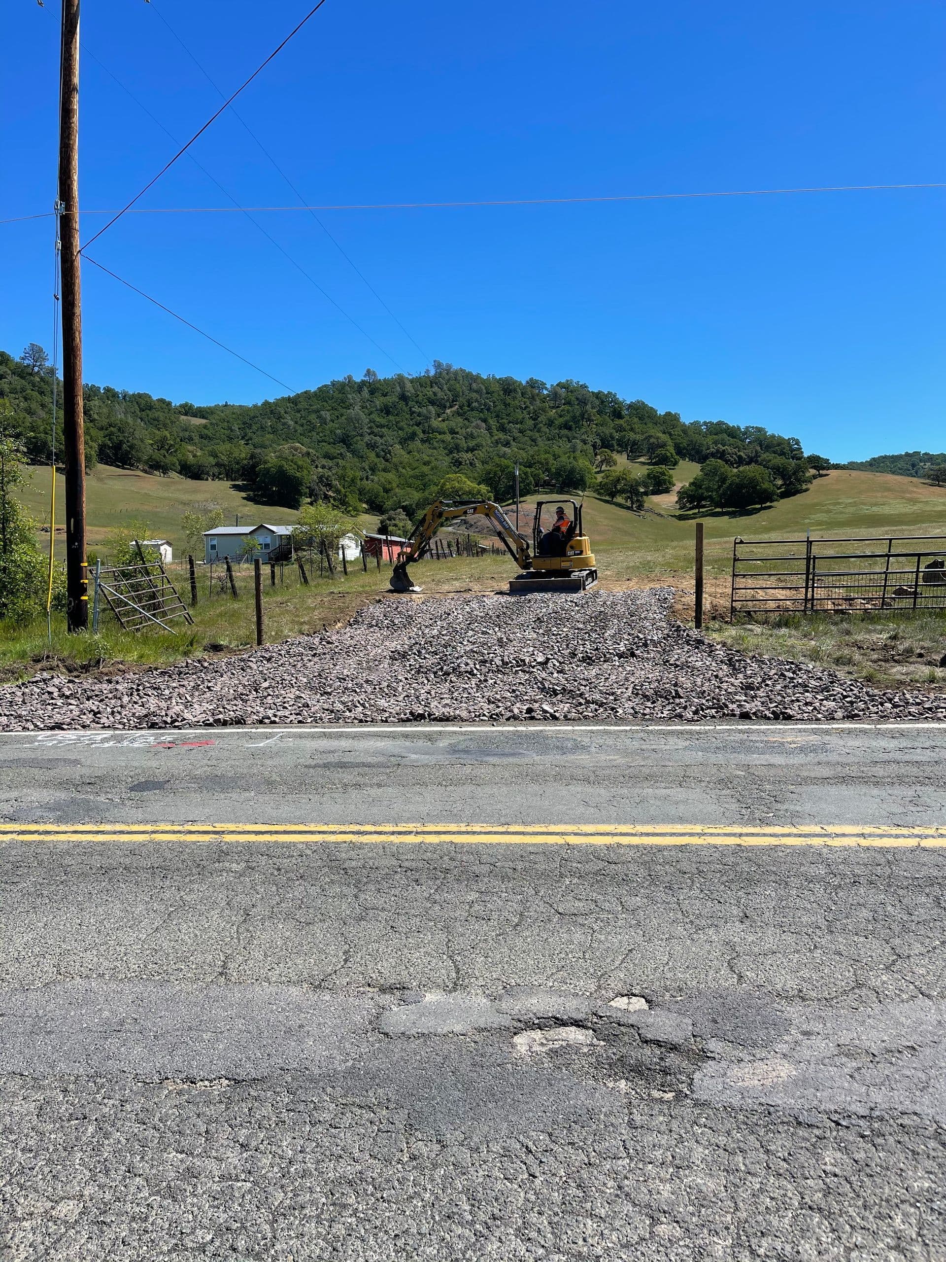 Driveway entrance grading