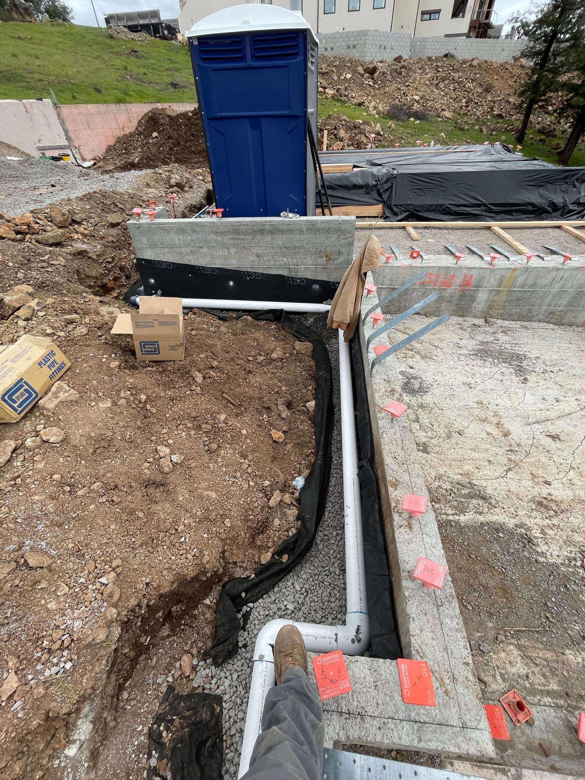 Storm drain pipe placement