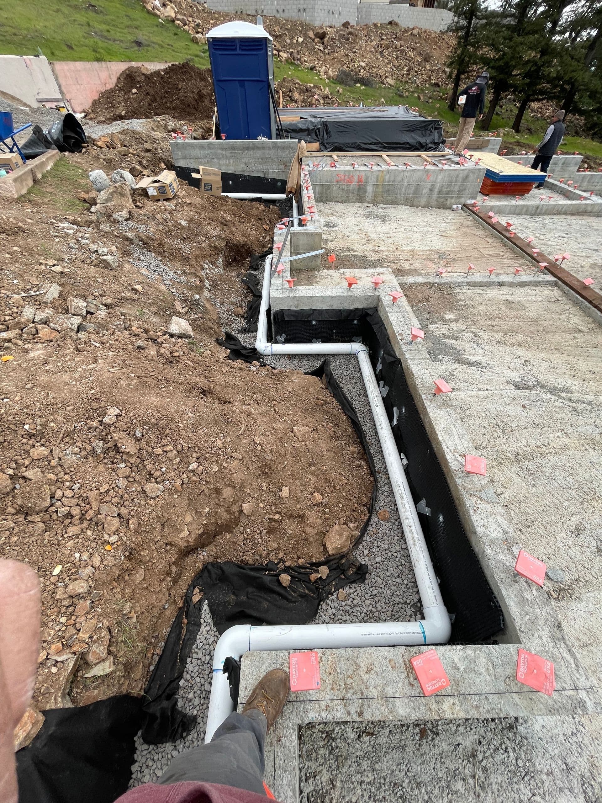 Utility trench progress