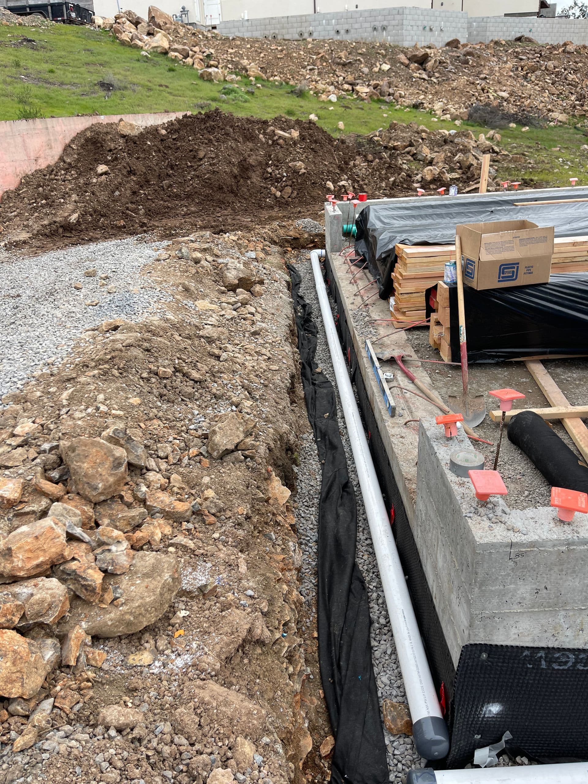 Trench excavation detail