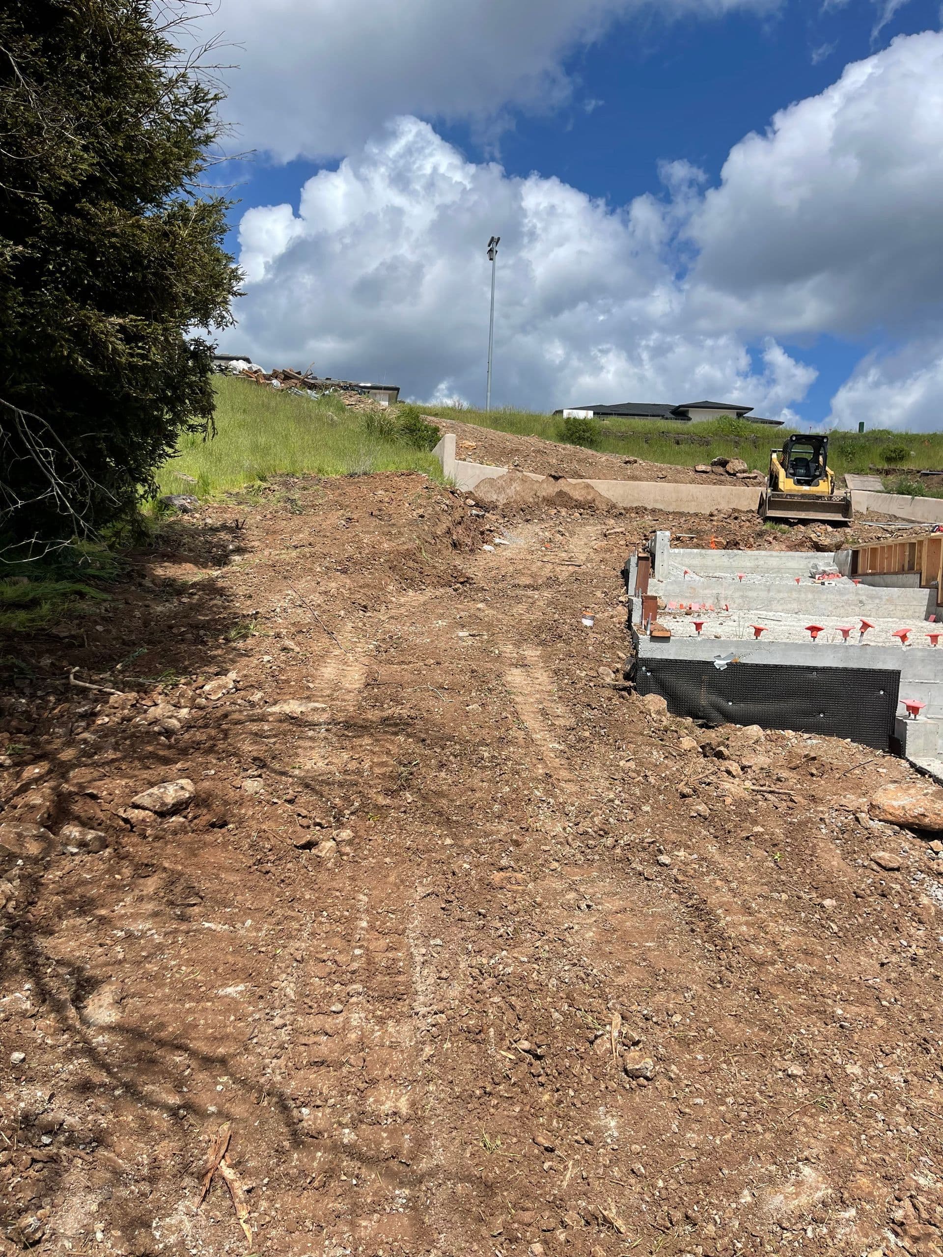Final grading over utilities