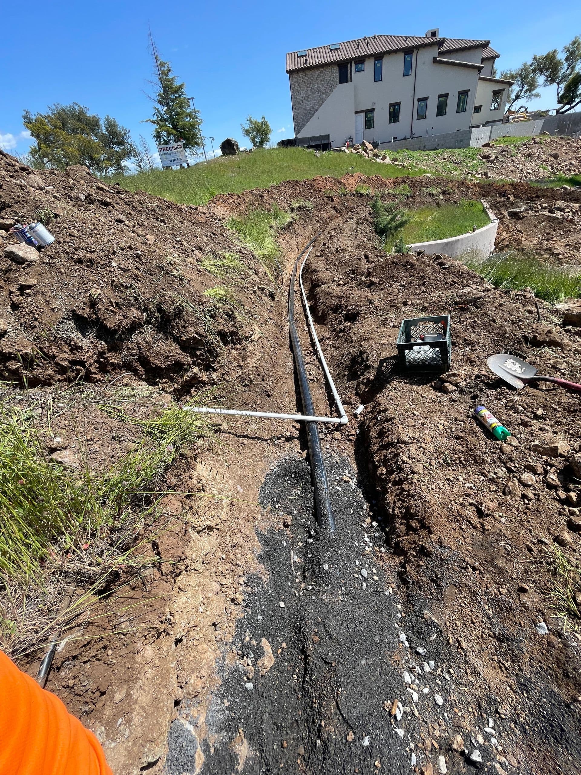 Completed storm drain