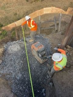 Completed repair section