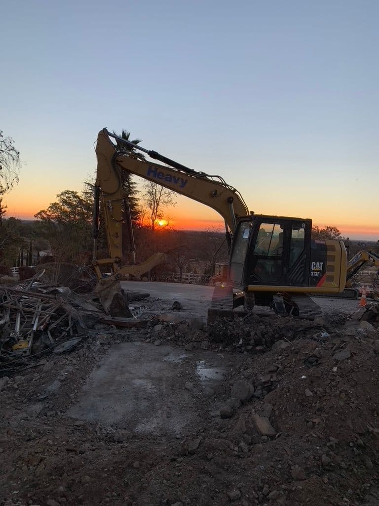 LNU lighting complex fire clean up and removal